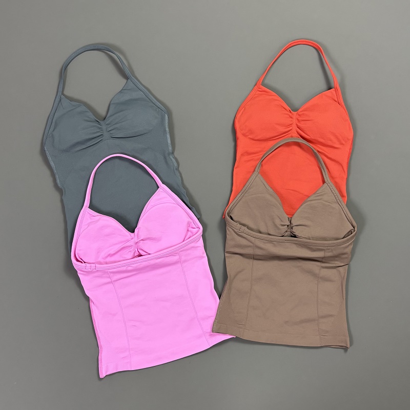 Sports Tank Top Women Halter V - T Shirt Bra Seamless recension och pris