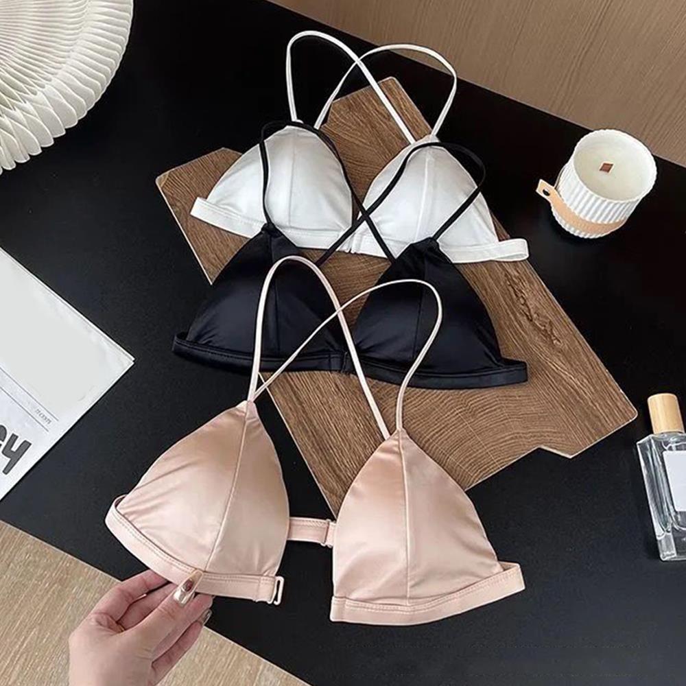 Sexy Satin Front Closure Bras  - Underwire Bra Padded recension och pris