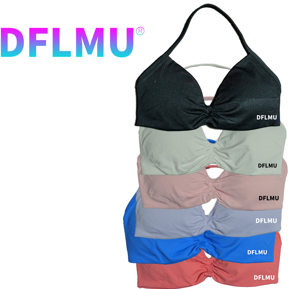 DFLMU Women Halter Sports Bra  - Plunge Bra Push Up recension och pris