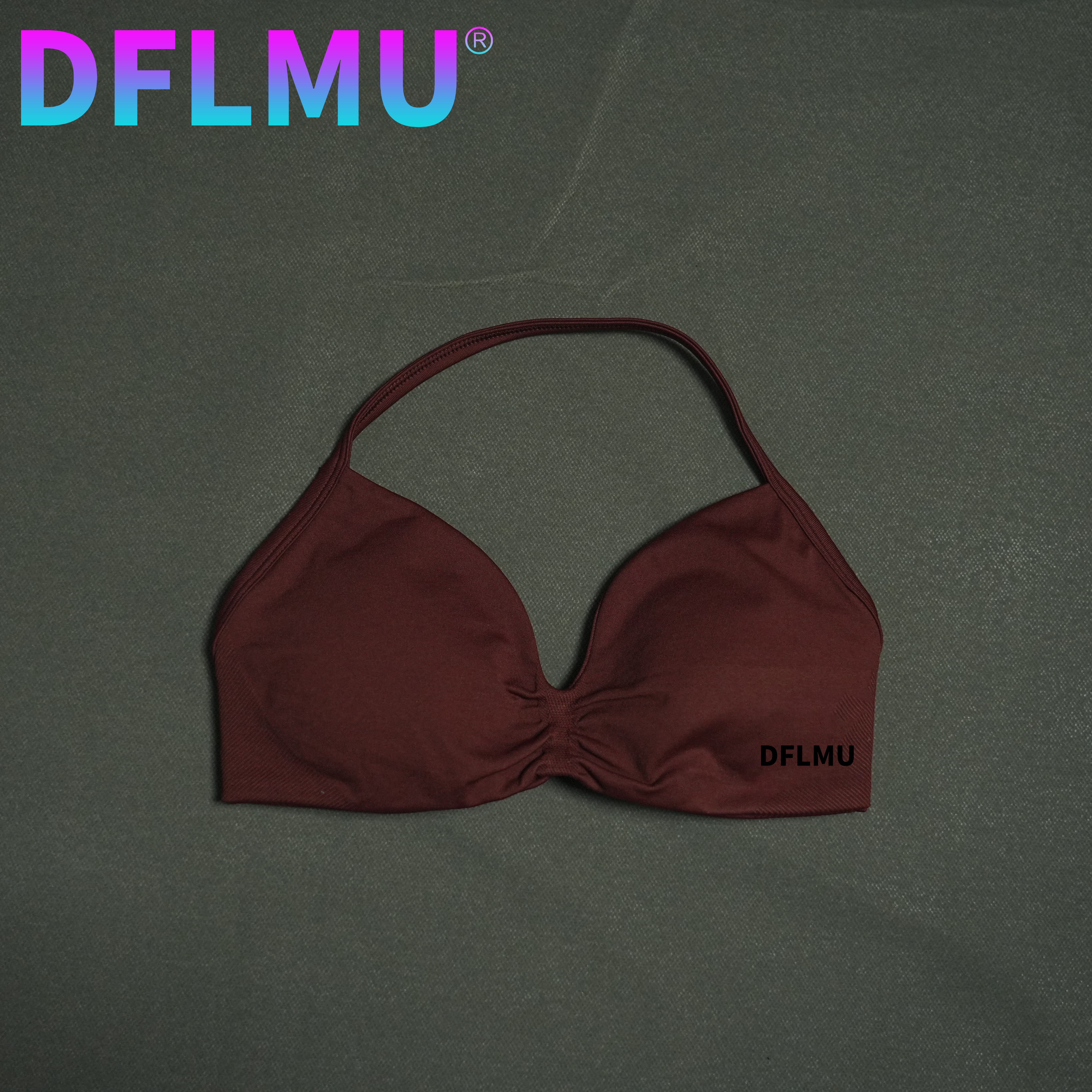 DFLMU Women Halter Sports Bra  - Plunge Bra Push Up recension och pris