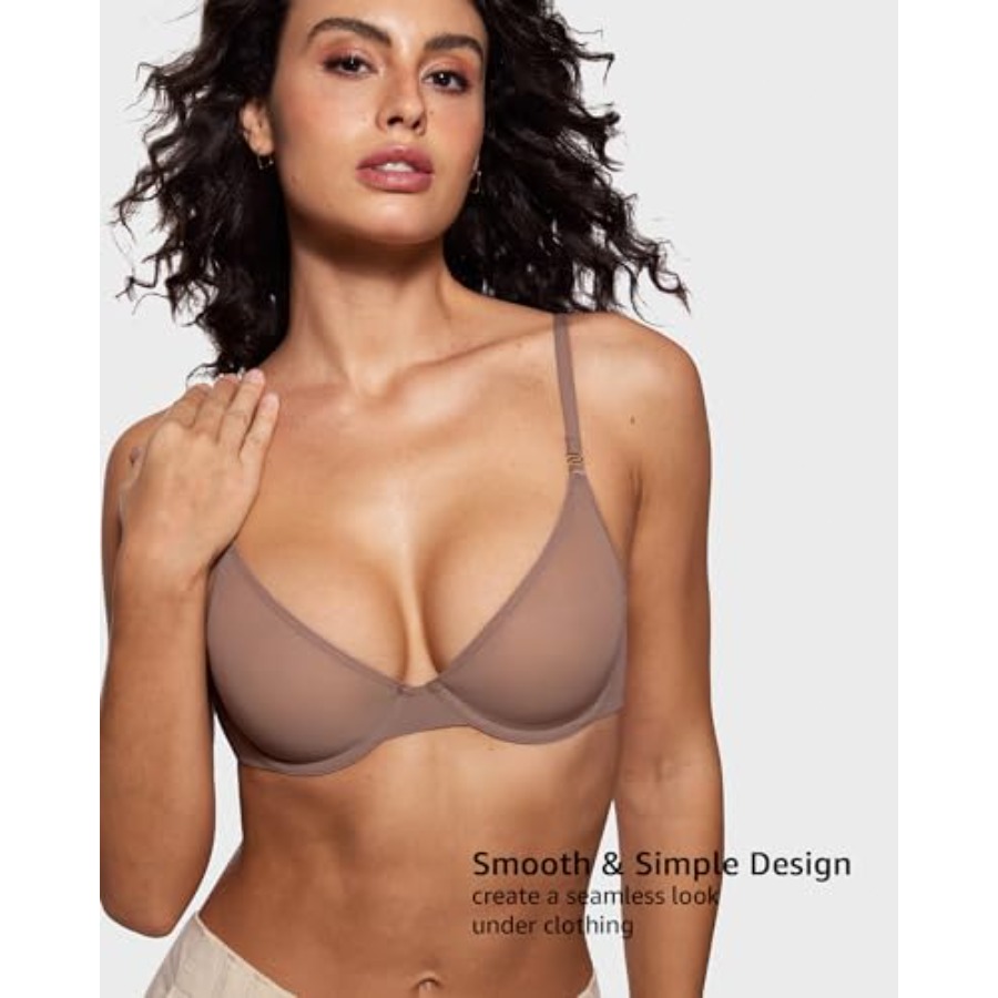 Women's Cosnufy Sheer Balconet - Demi Bra Balconette recension och pris