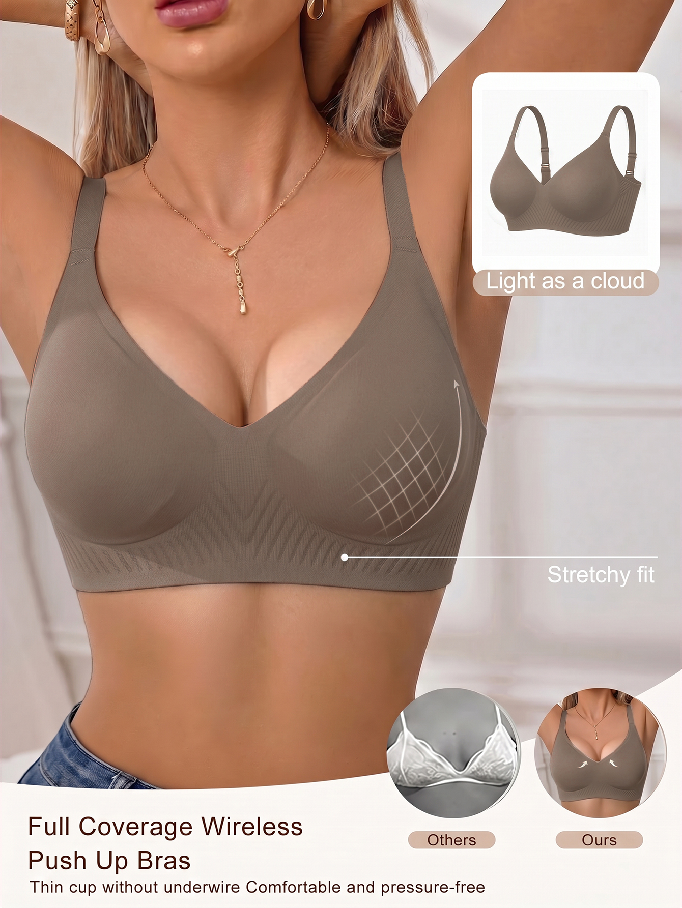 Full Coverage Push Up Jelly Su - Wirefree Bra Comfort recension och pris