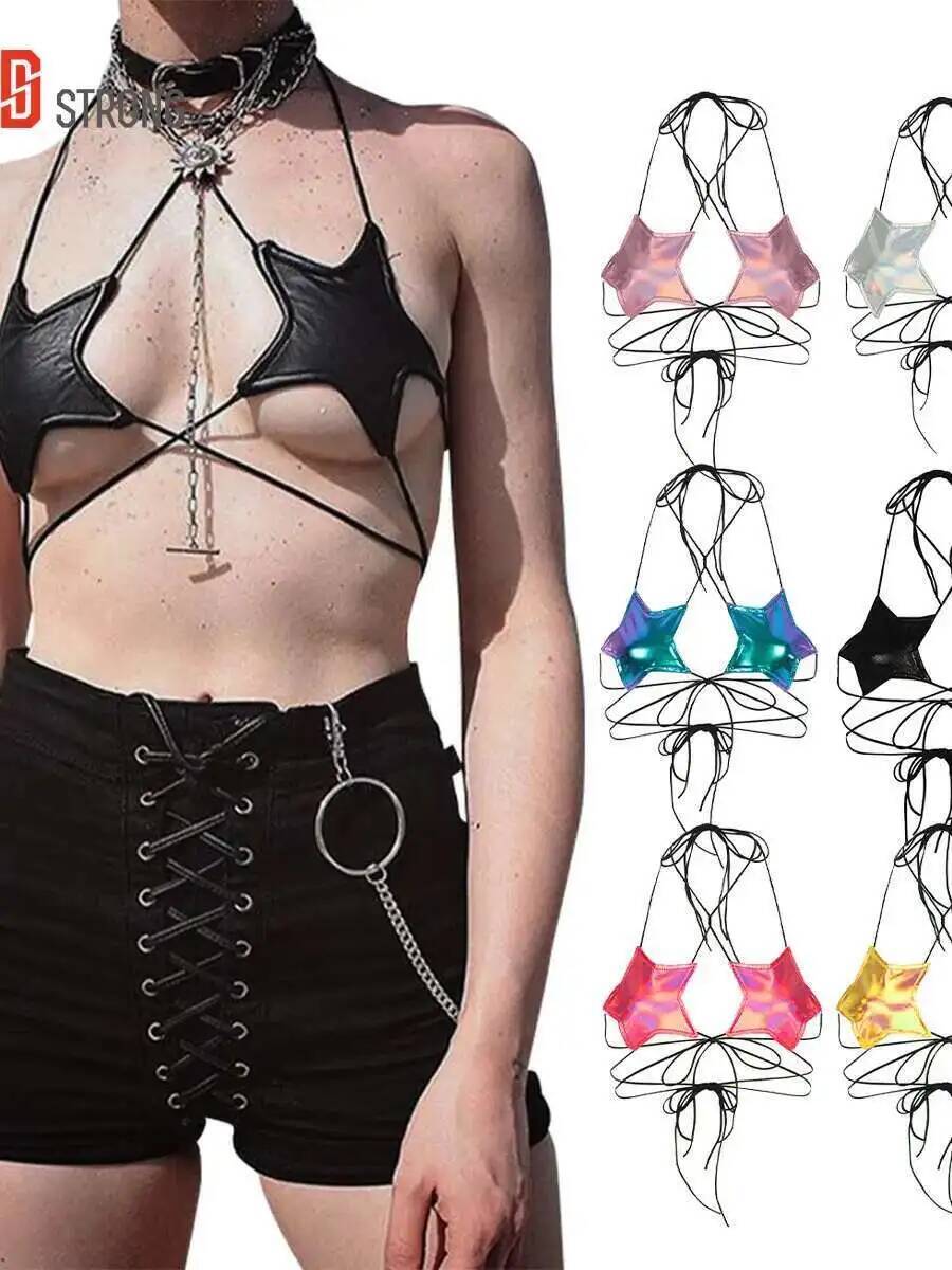 Women's Metallic Star Bra Top  - Lace Bralette Set recension och pris