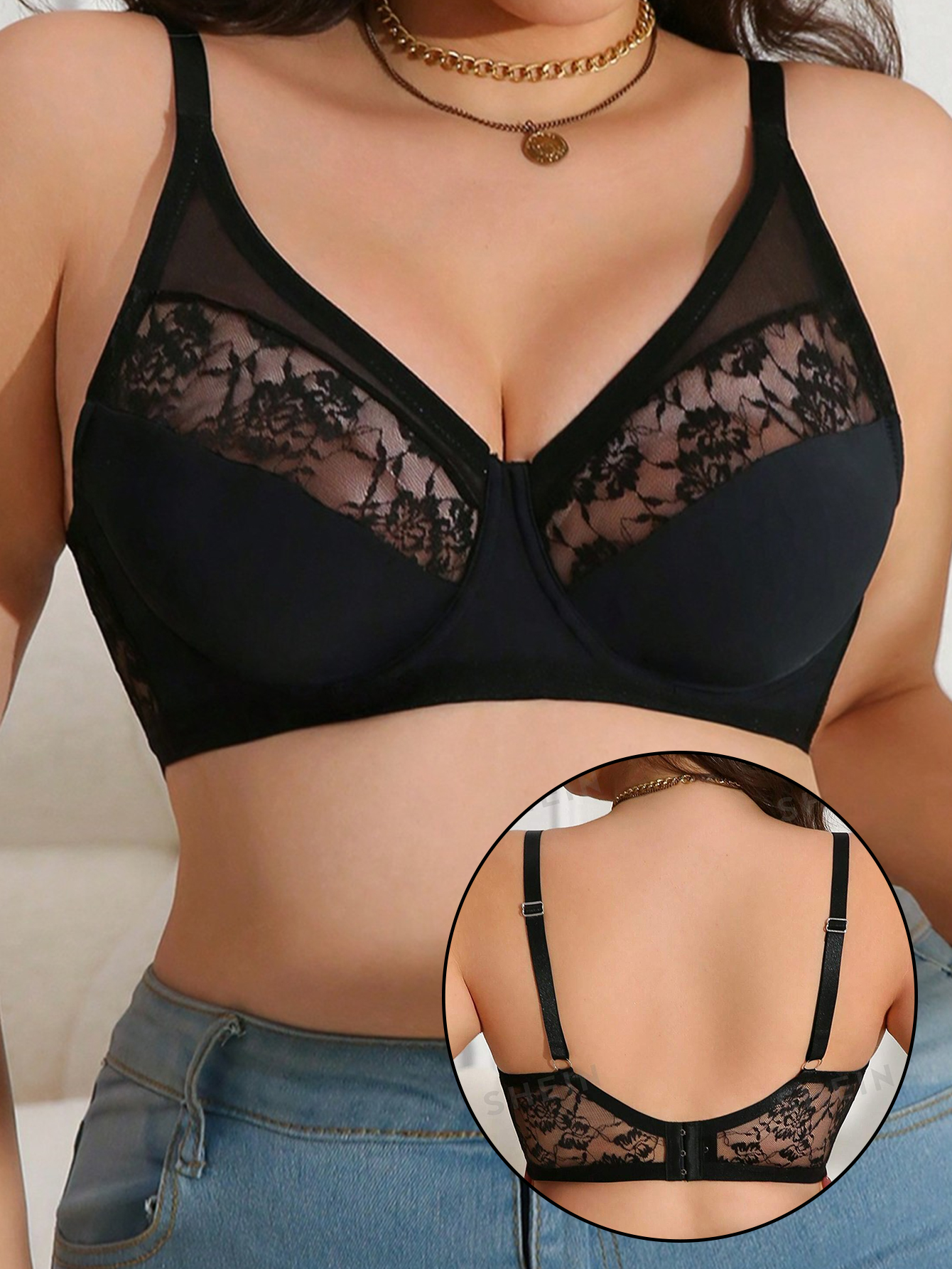 Plus Size Lace Minimizer Bra,  - Minimizer Bra Women recension och pris