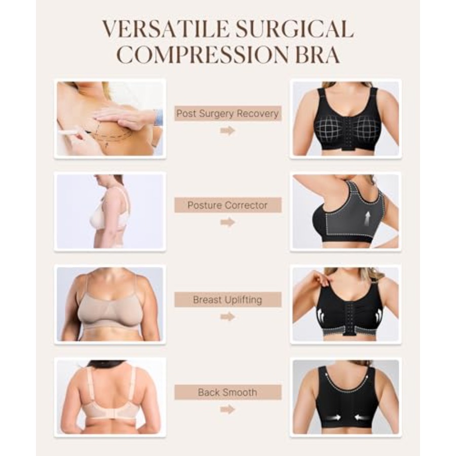 BRABIC Post Surgery Front Clos - Full Coverage Bra recension och pris