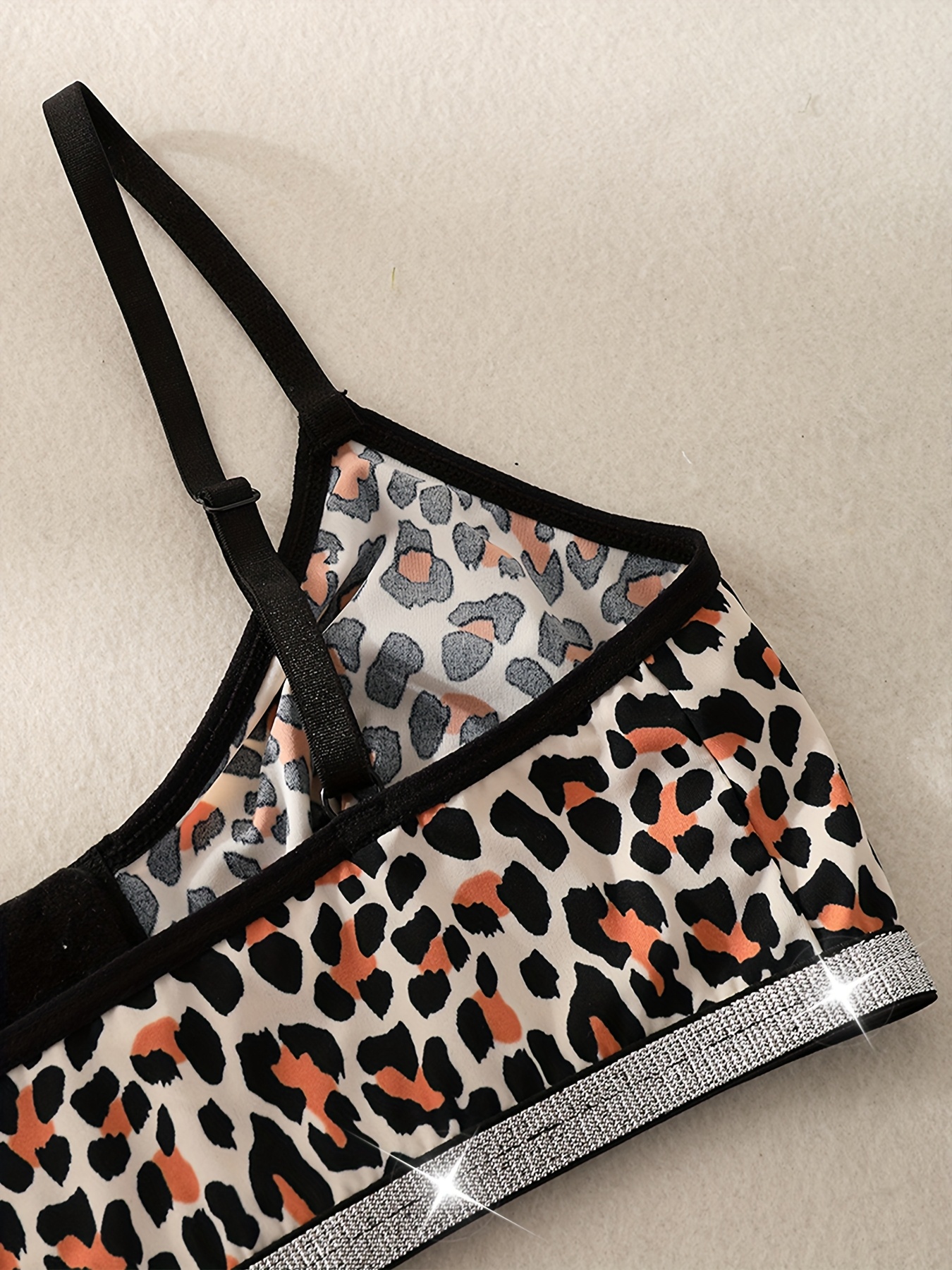 1pc Women's Leopard Print Wire - Wirefree Bra Comfort recension och pris