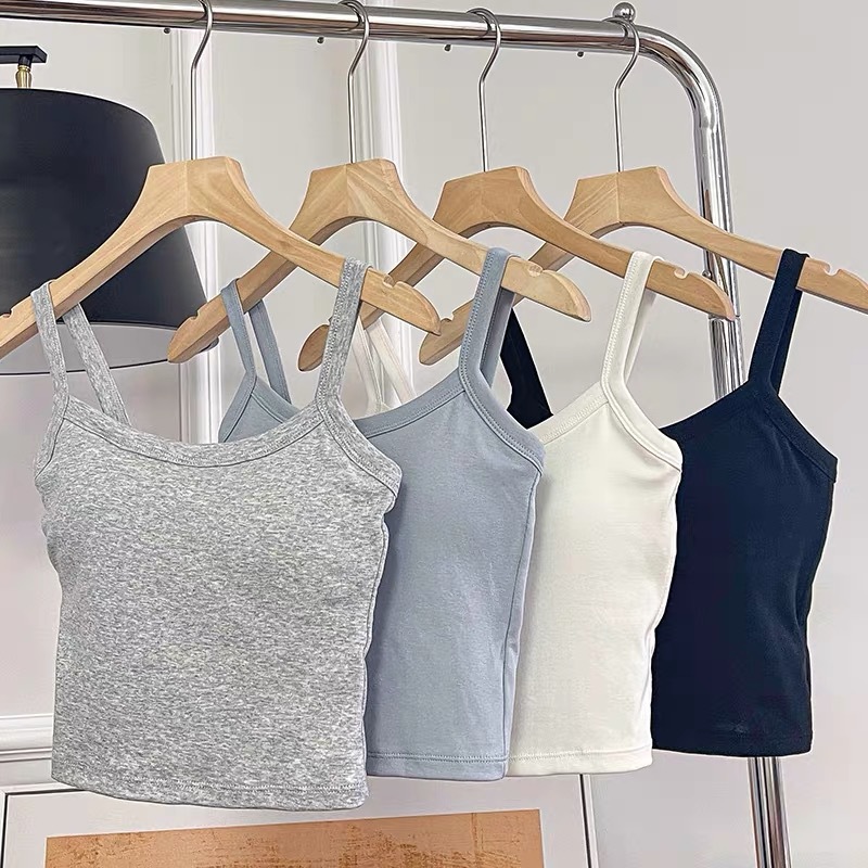 Crop Top Women Sexy Sleeveless - T Shirt Bra Seamless recension och pris