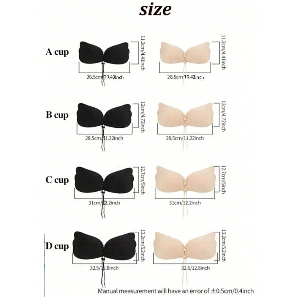 1/2pcs Wing-Shaped Adhesive Br - Push Up Bra Silicone recension och pris