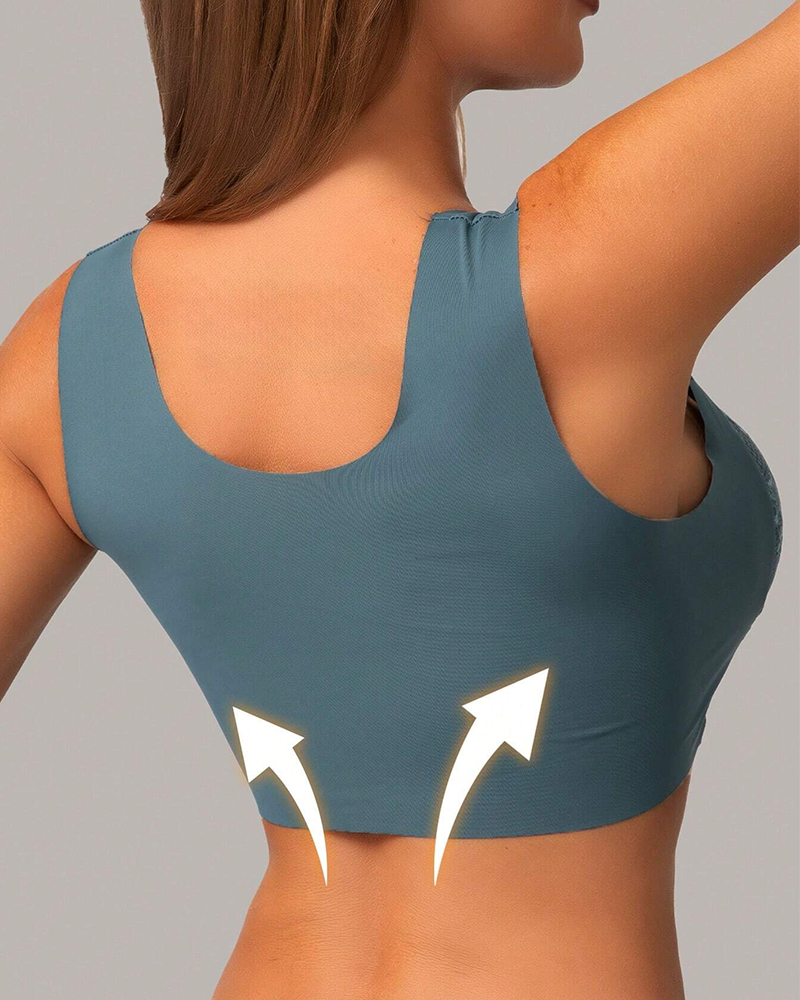 4Pcs Plus Size Women Seamless  - Plunge Bra Push Up recension och pris