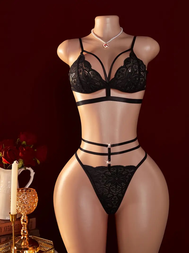 S- XXL Women's Sexy Contrast L - Sheer Mesh Bra recension och pris