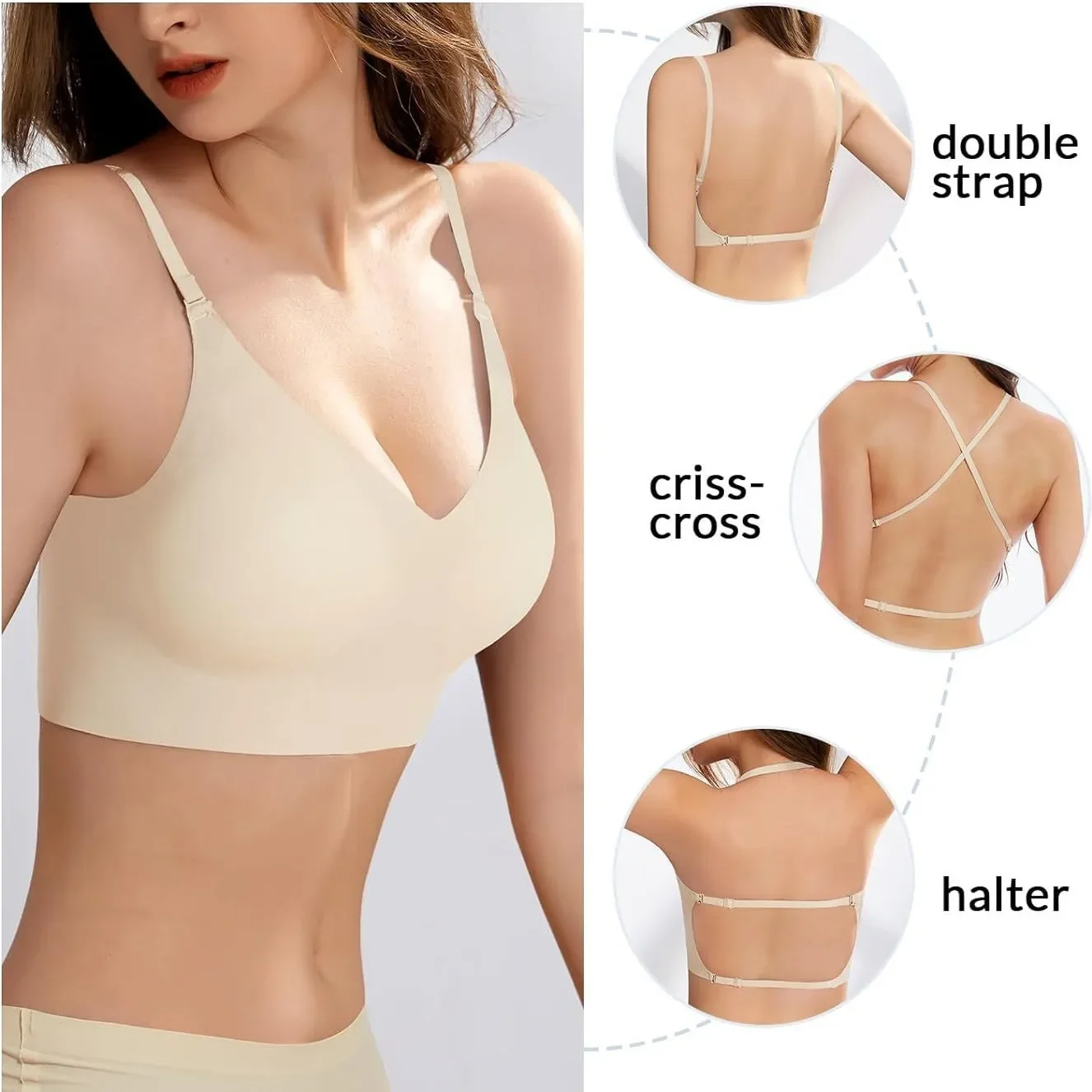 Top RatedSeamlLow Back Bra Sup - Convertible Bra Multiway recension och pris